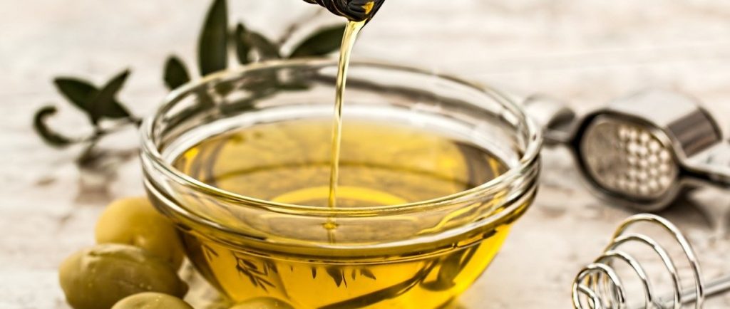 pouring olive oil