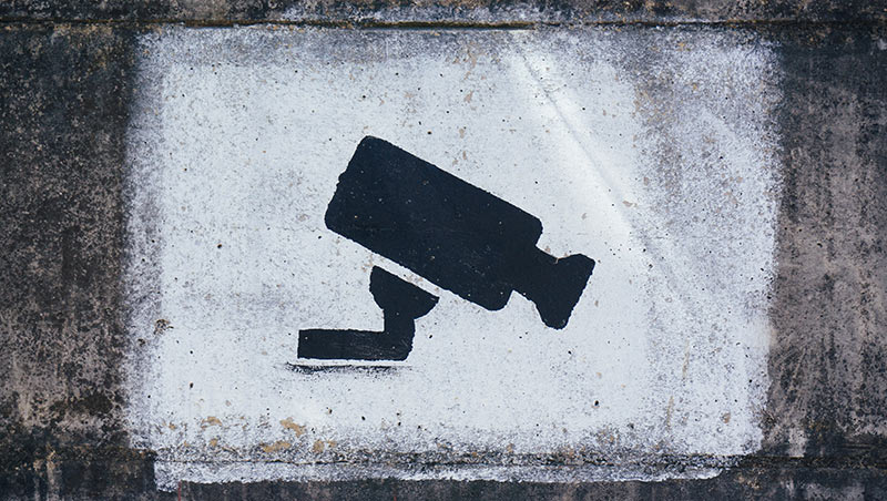 surveillance camera sign