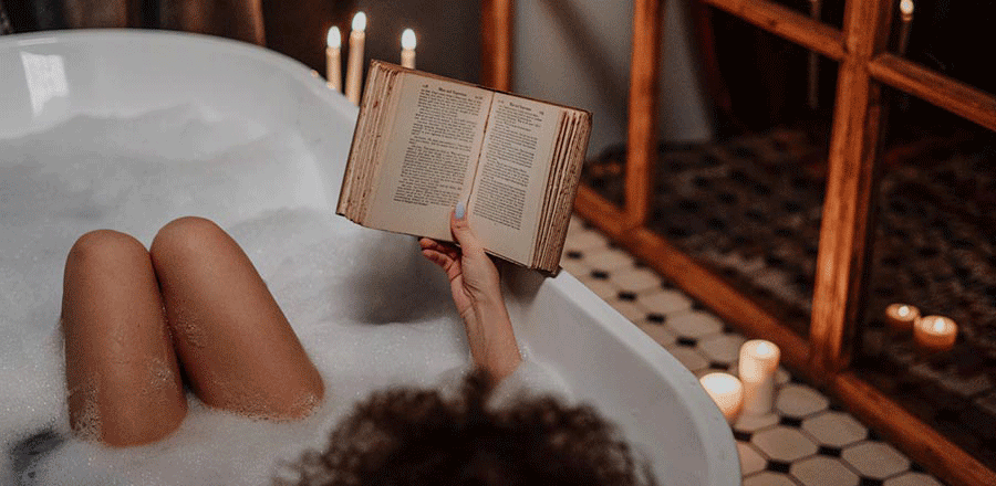 woman bathing